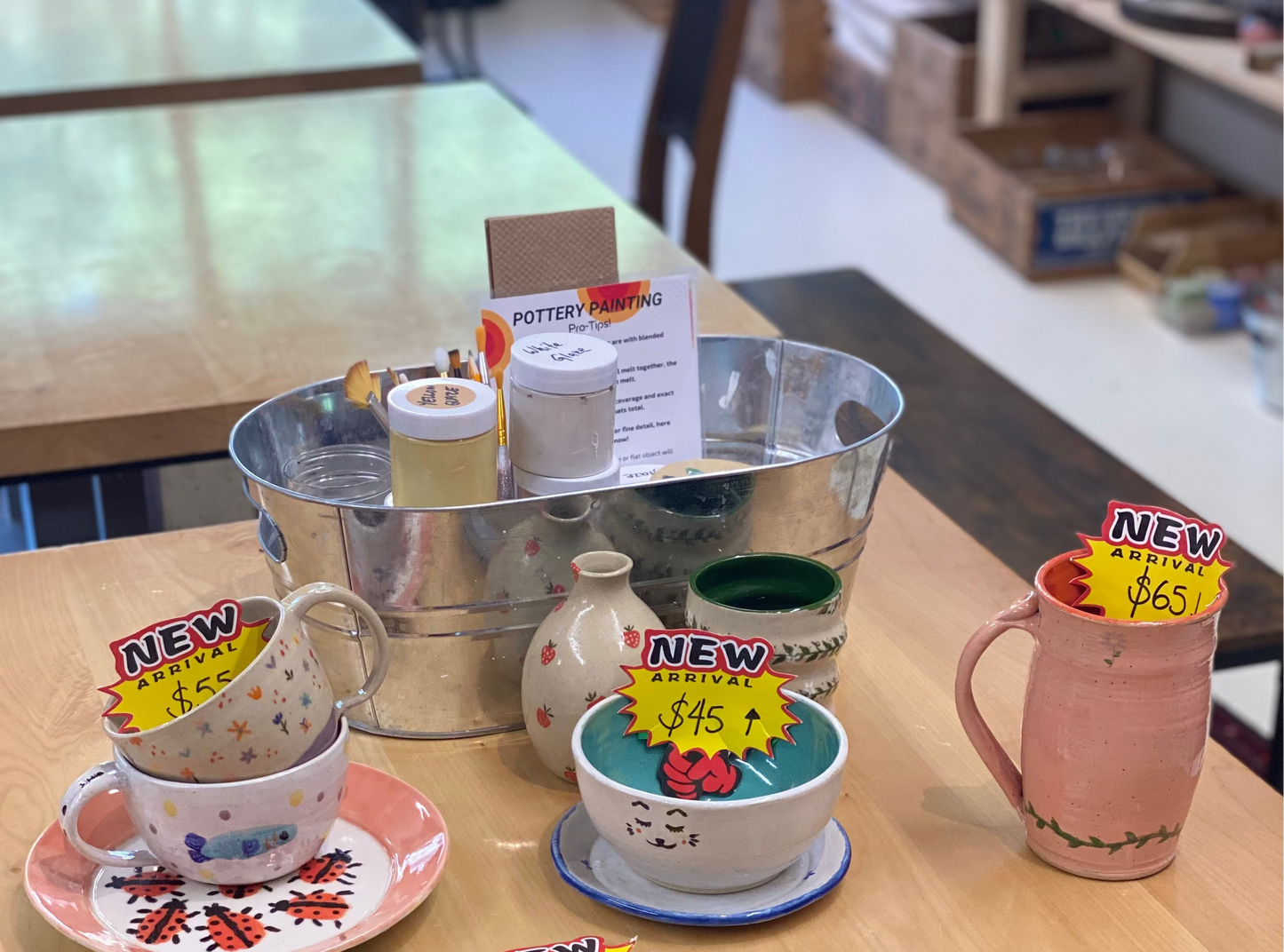Happy Hour Pottery Painting!!